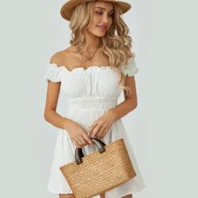 Women Summer Short Dress Solid